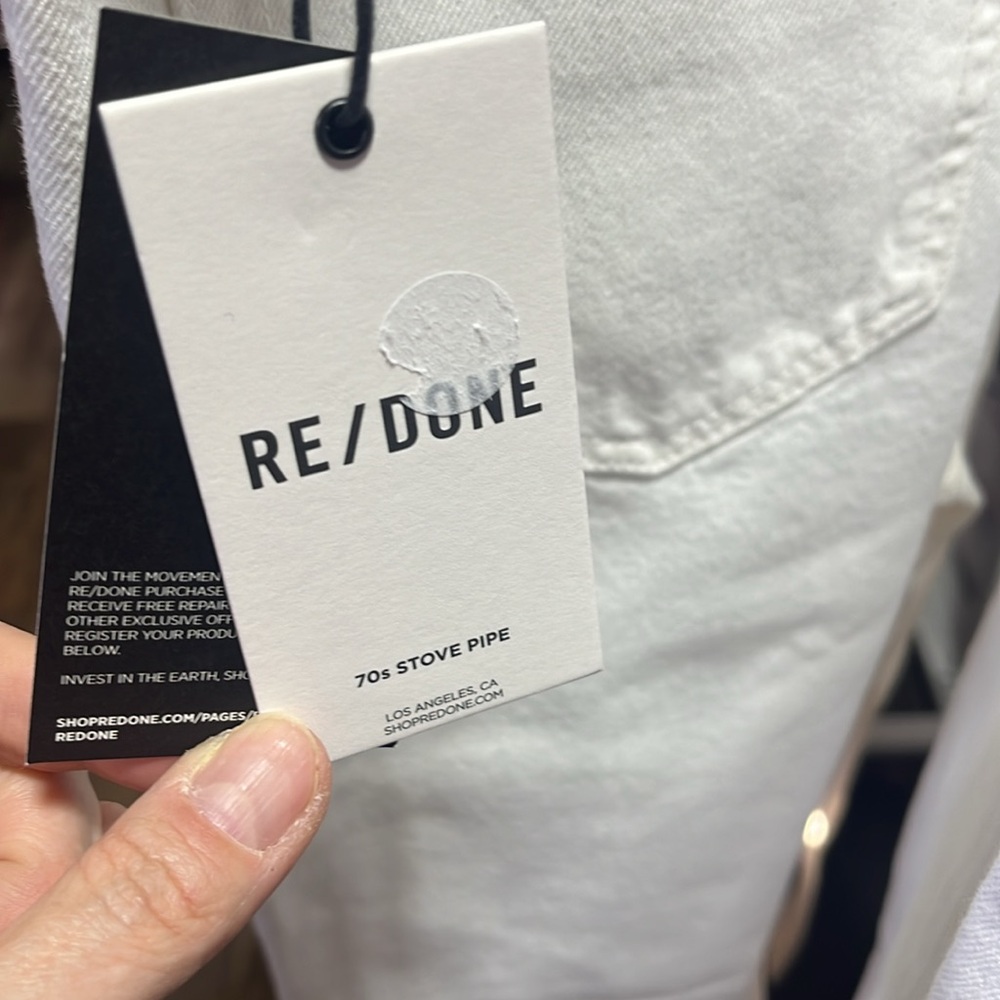 Size 30 Re/Done White Jeans - Picture 3 of 3